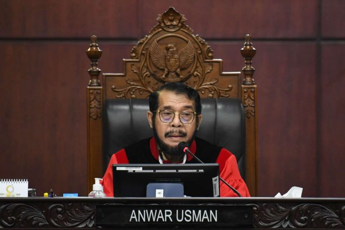Ketua Majelis Hakim Mahkamah Konstitusi (MK) Anwar Usman