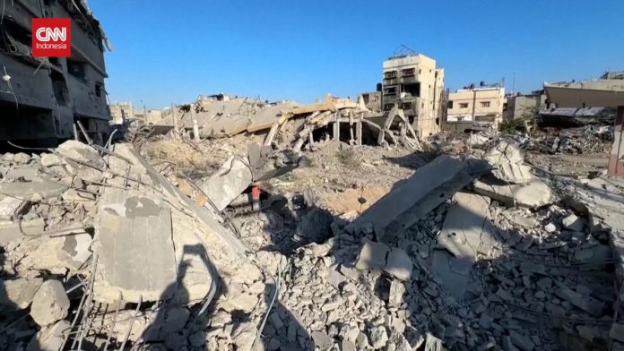 VIDEO: Penampakan Reruntuhan di Gaza usai Serangan Rudal Israel