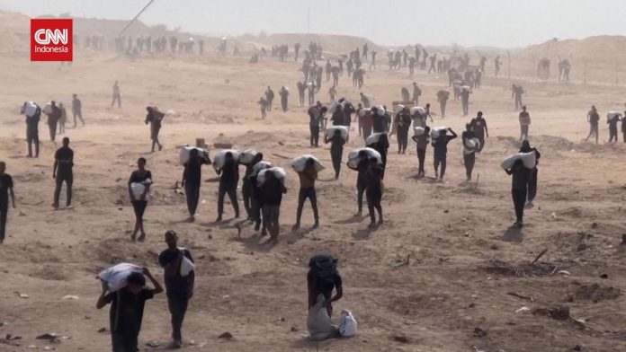 VIDEO: Susah Payah Warga Gaza Dapatkan Bantuan Kemanusiaan